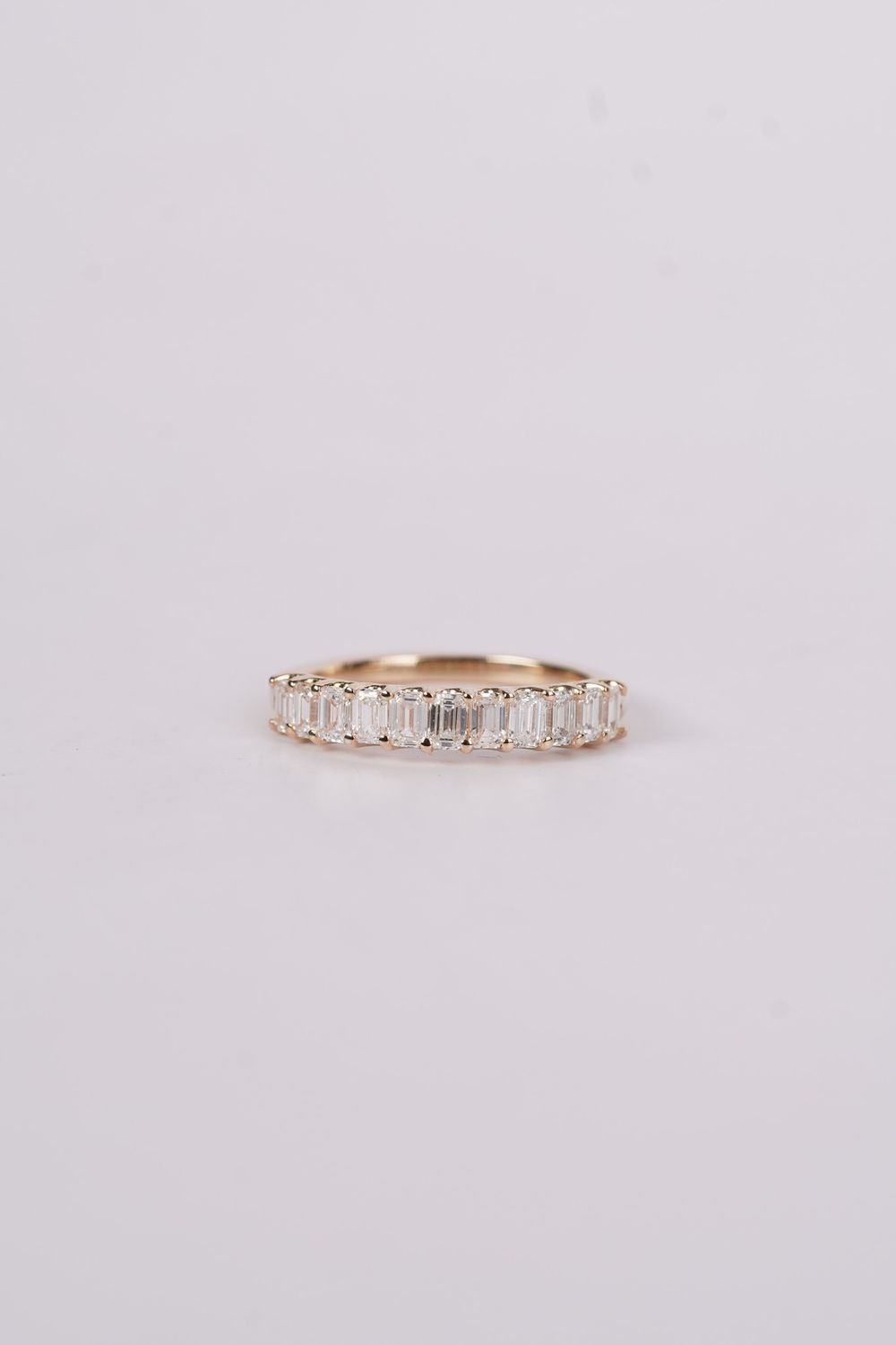 VBLE- 14KY 2.76g 2.50ctw G-H/VS1-VS1 Emerald Diamond Stackable Band (size 7)