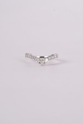 VATT- 14KW 2.59g 1.00ctw Multiple Cut Diamond Contour Band (size 5.25)