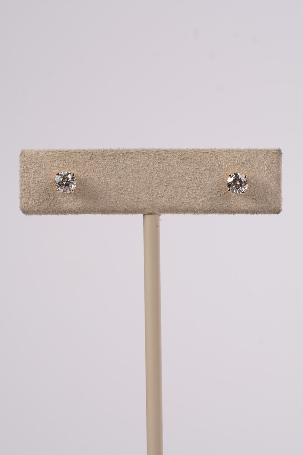ANI- 14KY .50ctw J/I1-I2 Round Diamond Stud Earrings