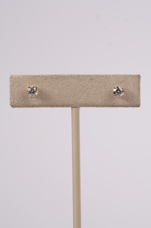 ANI- 14KY .50ctw J/I1-I2 Round Diamond Stud Earrings