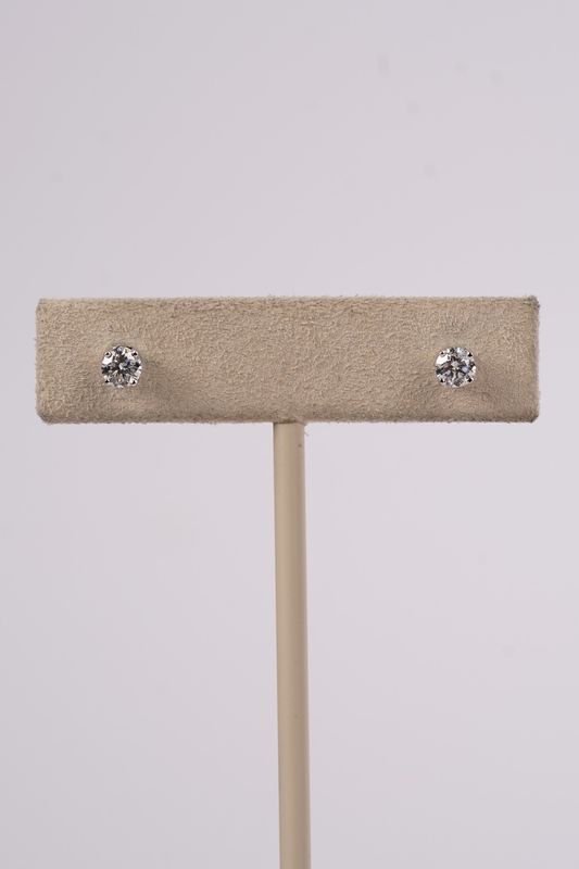 ANI- 14KW .50ctw J/I1-I2 Round Diamond Stud Earrings