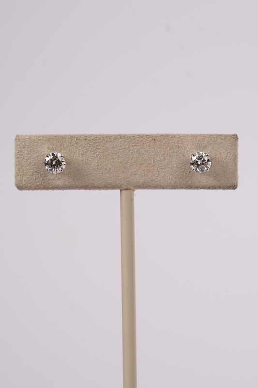 NBE- 14KW .75ctw J/I1-I2 Round Diamond Stud Earrings