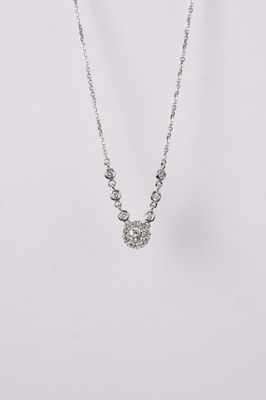 DETX- 18KW 3.43g .40ctw Diamond Fashion Necklace 18-20&quot;