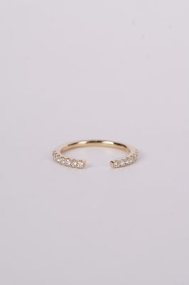DET- 14KY 1.76g .25ctw Open Diamond Stackable Band (size 6)