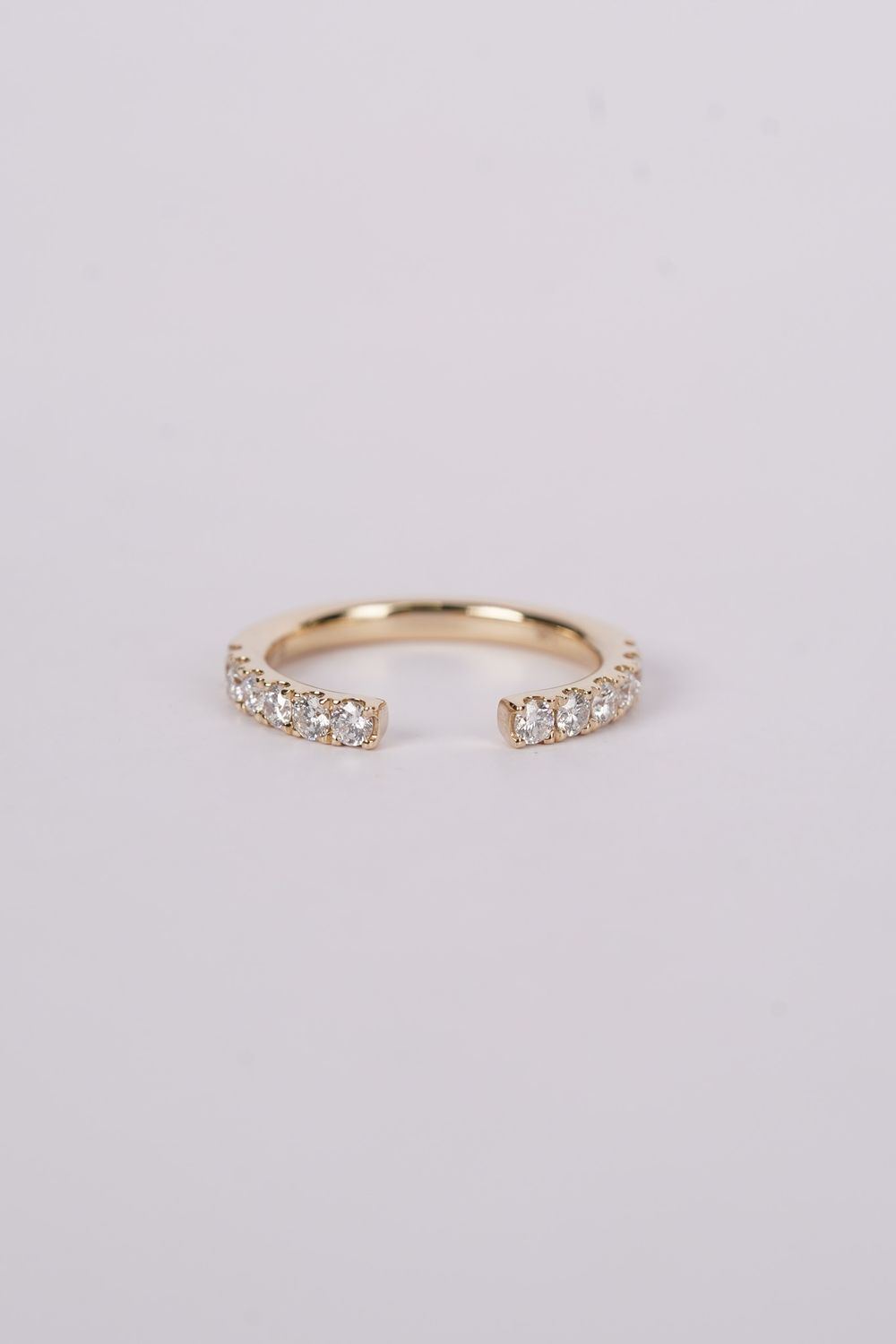 RIV- 14KY 2.38g .50ctw Open Diamond Stackable Band (size 6)