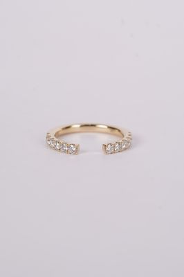 RIV- 14KY 2.38g .50ctw Open Diamond Stackable Band (size 6)