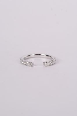 RIV- 14KW 2.37g .50ctw Open Diamond Stackable Band (size 6)
