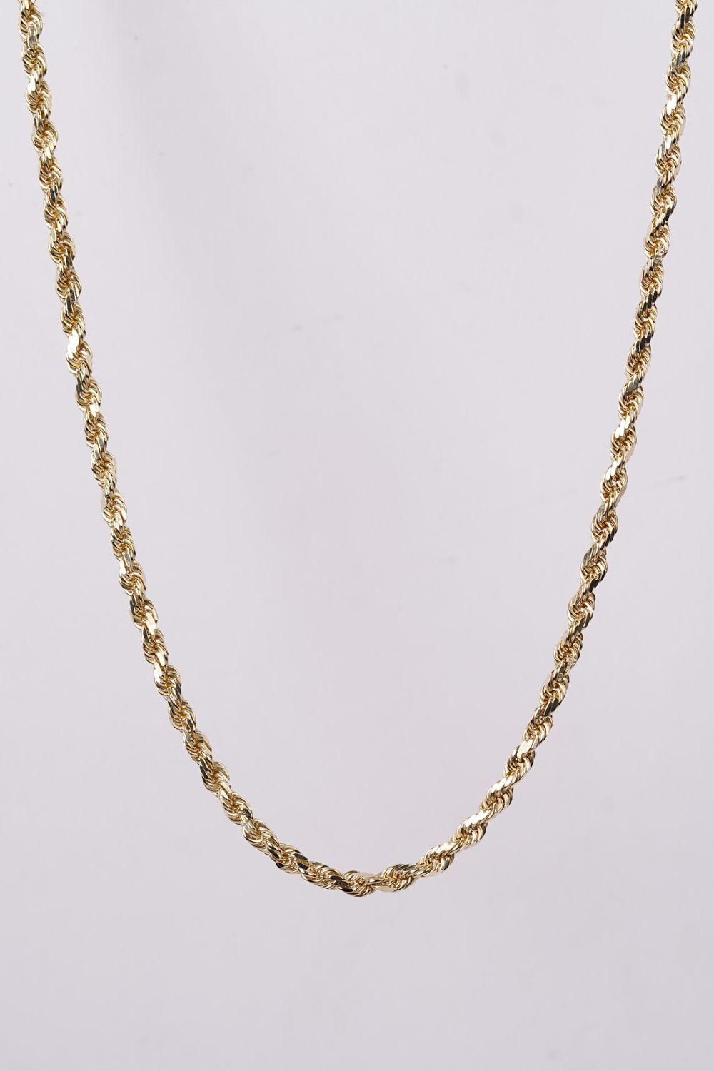 NLTX- 10KY 14.22g 2.8mm Diamond Cut Rope Chain 24&quot;