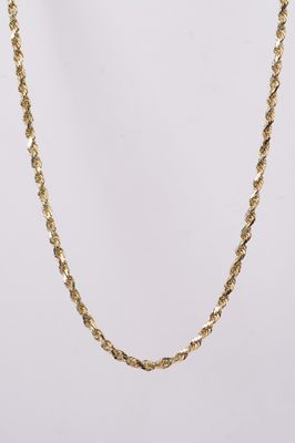 NLTX- 10KY 14.22g 2.8mm Diamond Cut Rope Chain 24&quot;