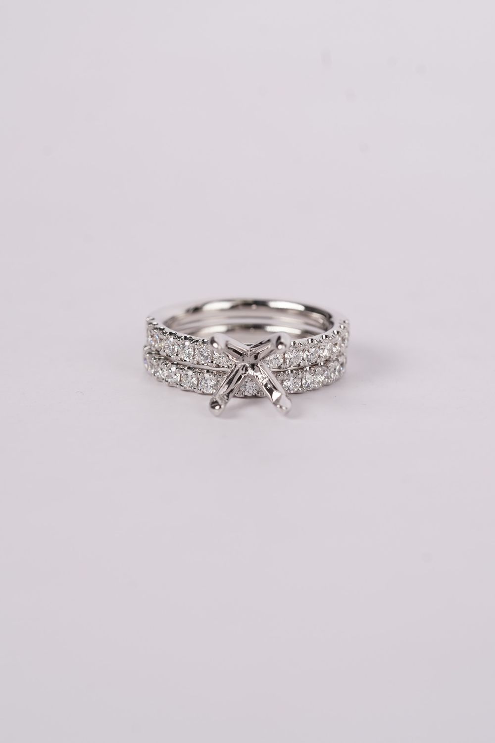 VBNI- 14KW 6.55g 1.03ctw Diamond Wedding Set (size 6.5)