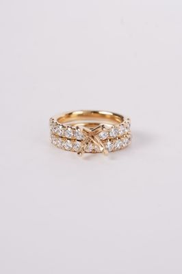 NVBL- 14KY 8.38g 1.95ctw Diamond Wedding Set (size 6.5)