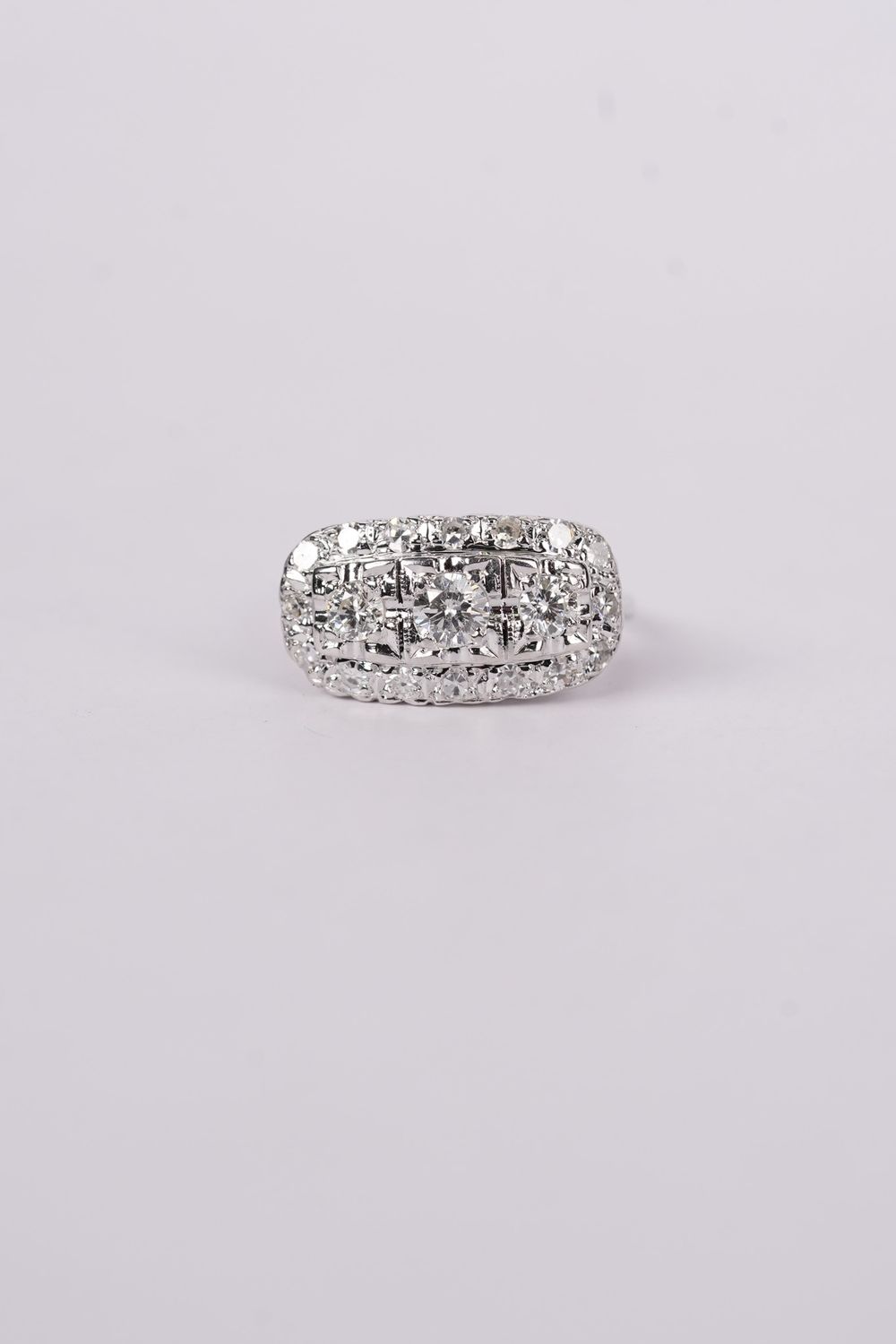 VRTX- 14KW 4.04g .75ctw Diamond Antique Ring (size 6.75)