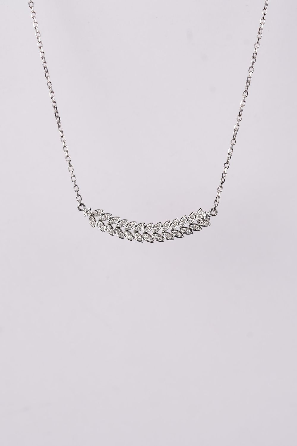NETX- 18KW 1.85g .20ctw Diamond Fashion Necklace 16-18&quot;