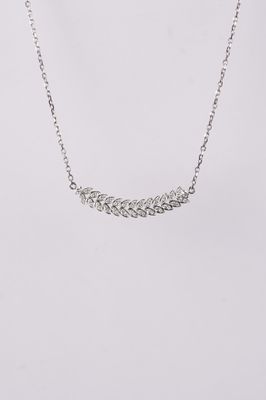 NETX- 18KW 1.85g .20ctw Diamond Fashion Necklace 16-18&quot;