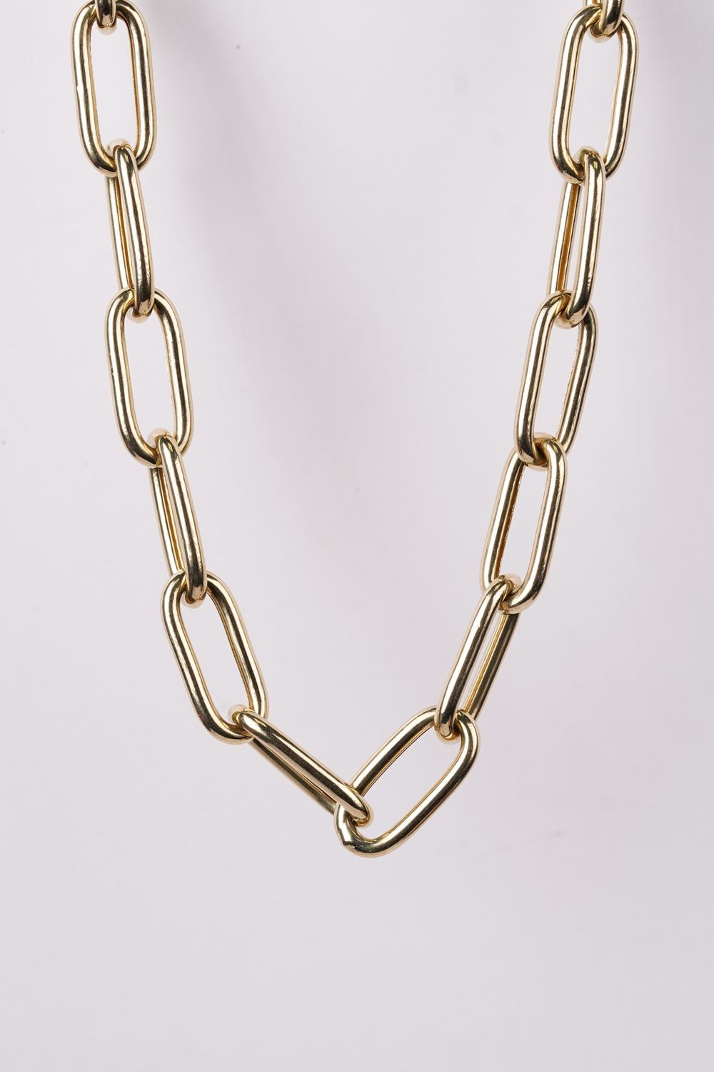 VABI- 14KY 16.39g Extra Large Paperclip Chain 18&quot;
