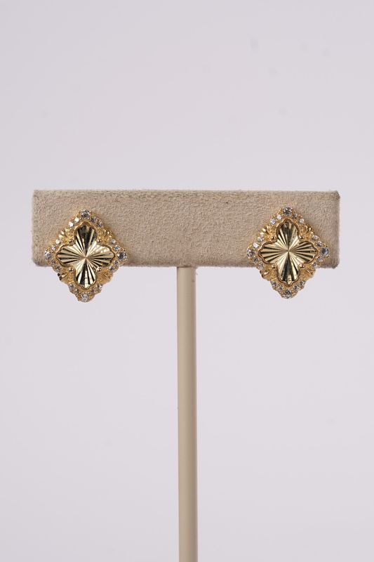VVI- 10KY 2.07g .10ctw Diamond Fashion Earrings