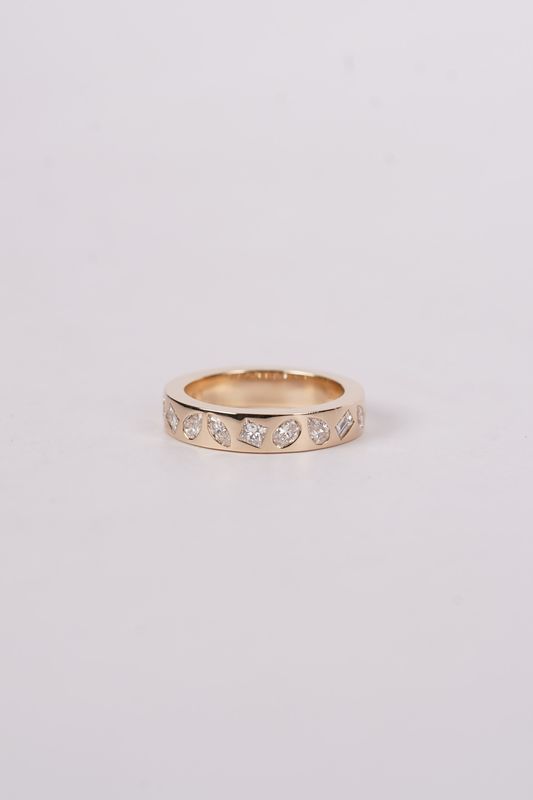 VETT- 14KY 6.29g .78ctw Mixed Diamond Fashion Ring (size  6.5)