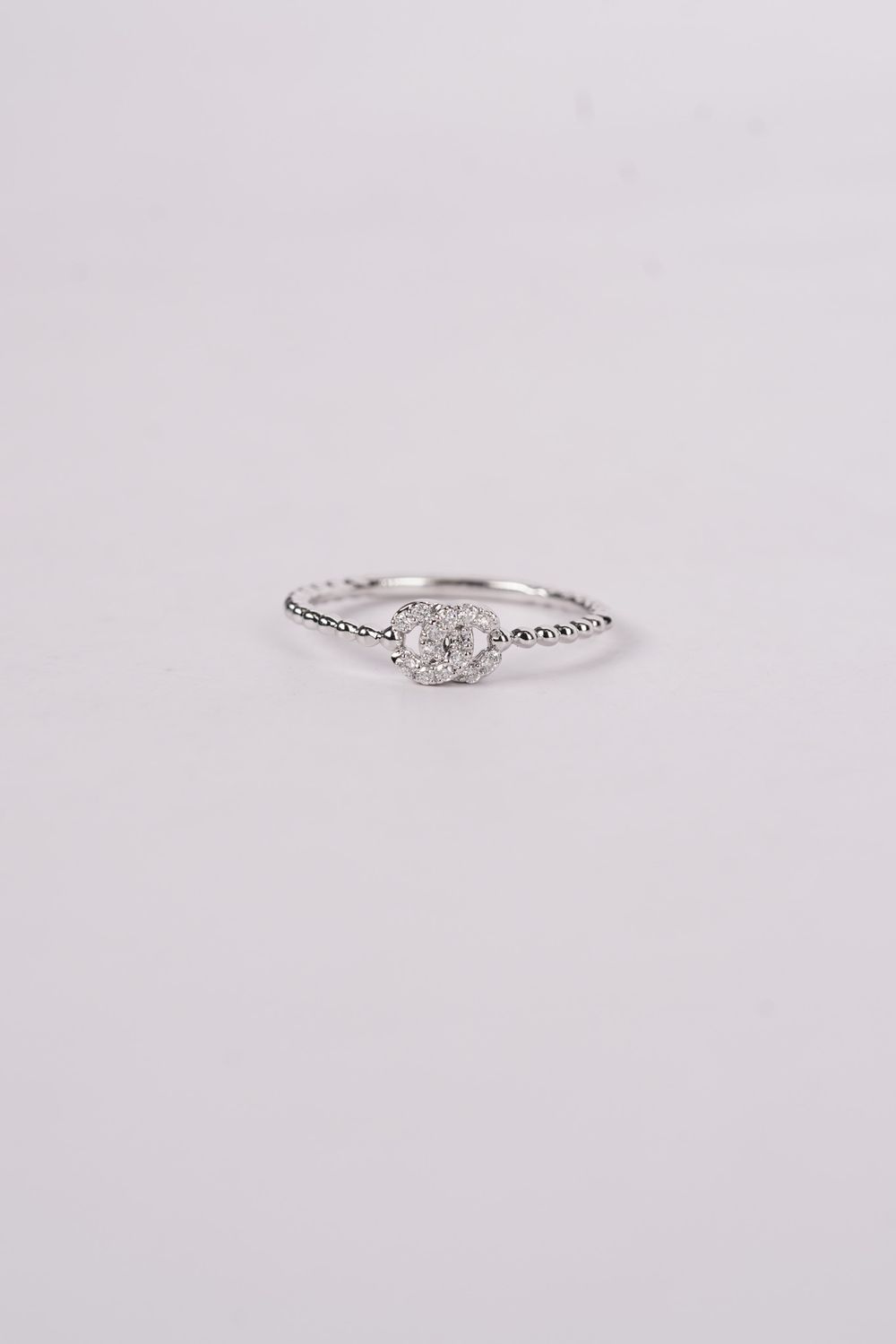 VBN- 14KW 1.50g .12ctw Diamond Beaded CC Fashion Ring (size 7)