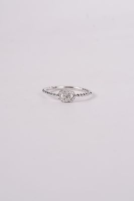 VBN- 14KW 1.50g .12ctw Diamond Beaded CC Fashion Ring (size 7)