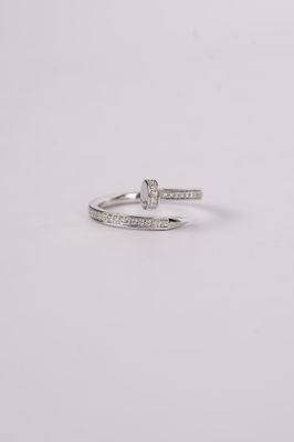 DNEX- 14KW 3.70g .30ctw Diamond Nail Fashion Ring (size 7)