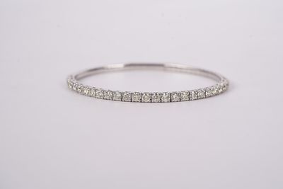 ARTT- 14KW 13.86 3.80ctw Diamond Flex Bangle Bracelet