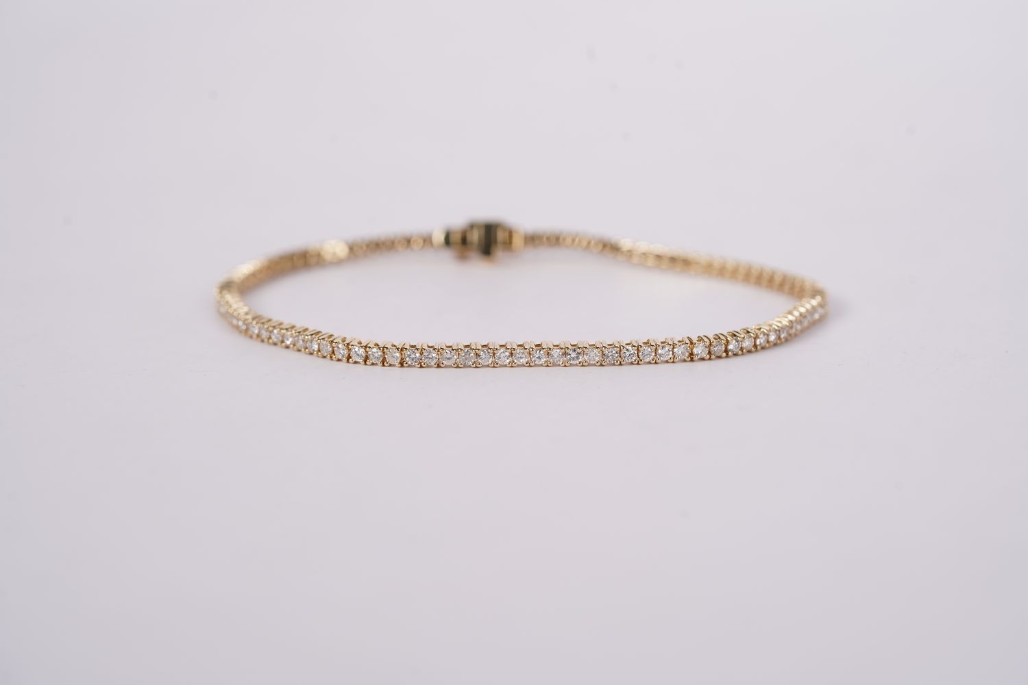 VAET- 14KY 6.77g 2.00ctw I-J/SI2-I1 Round Diamond Tennis Bracelet 7&quot;