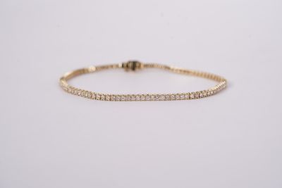 VAET- 14KY 6.77g 2.00ctw I-J/SI2-I1 Round Diamond Tennis Bracelet 7&quot;