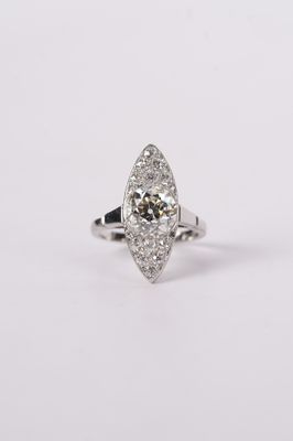 VTXTT- Platinum 6.05g 2.88ctw (2.07ctr) L/VS2 GIA European Cut Diamond Vintage Ring (size 5.75)
