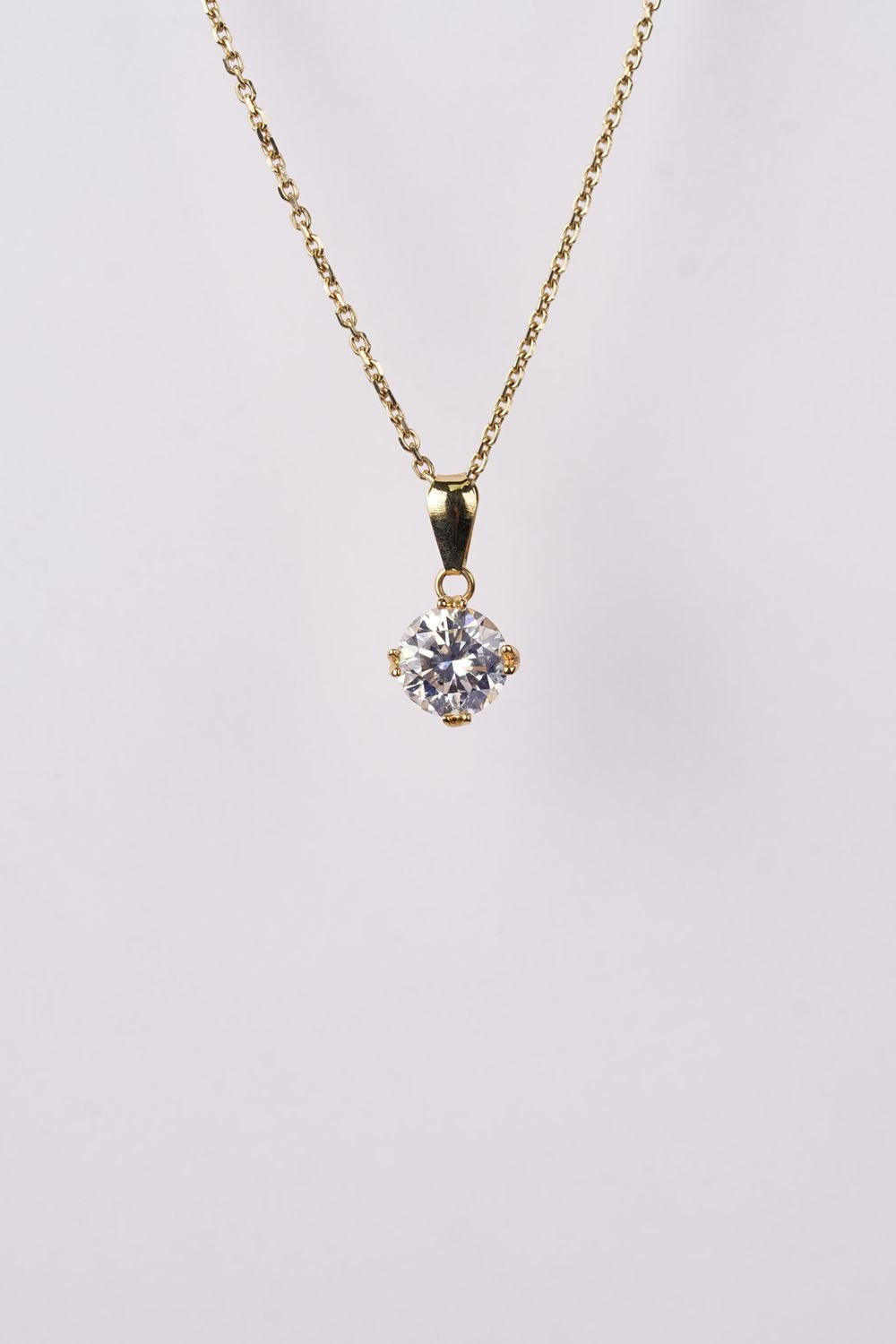 IATT- 14KY 2.94g 1.95ct J/SI2 Round Diamond Solitaire Necklace 18&quot;