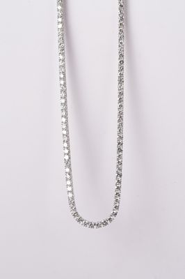 VDAET- 14KW 28.16g 23.90ctw Diamond Tennis Necklace 16.5&quot;