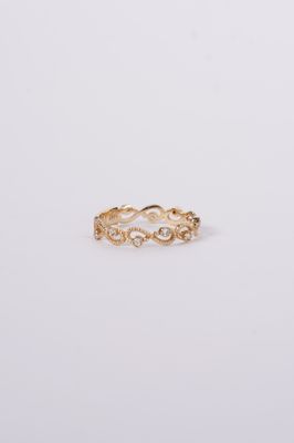VER- 14KY 1.6g .14ctw Diamond Vine Stackable Band (size 7)