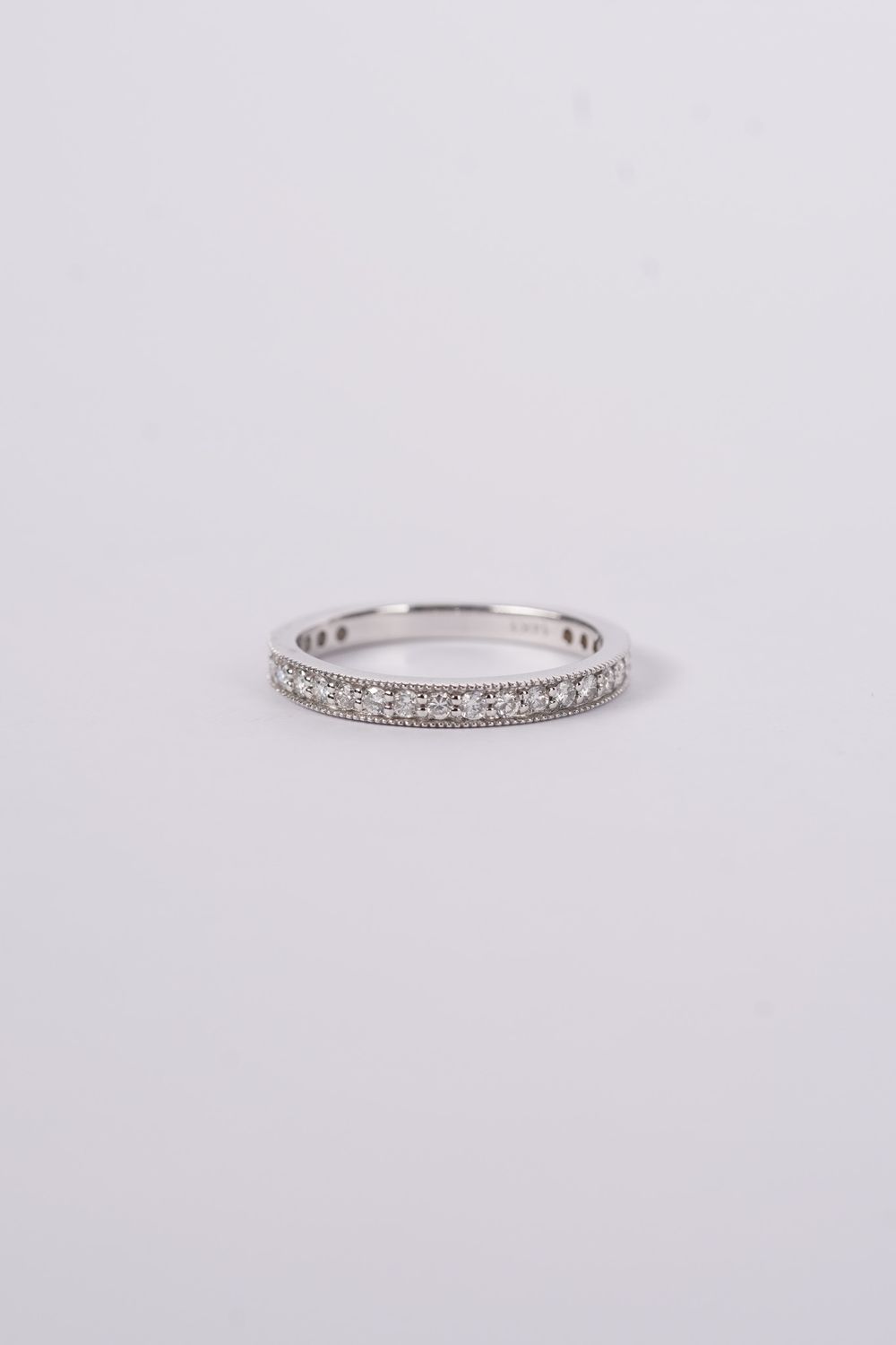 NII- 14KW 2.2g .50ctw Diamond Milgrain Stackable Band (size 7)