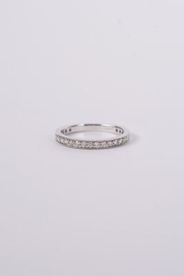 NII- 14KW 2.2g .50ctw Diamond Milgrain Stackable Band (size 7)