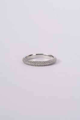 BDD- 14KW 3.10g .33ctw Diamond Pave Stackable Band (size 7)