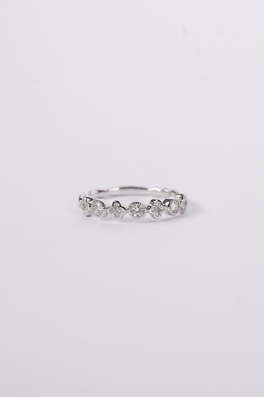 NIT-18KW 2.0g .27ctw Diamond Stackable Band (size 6.75)