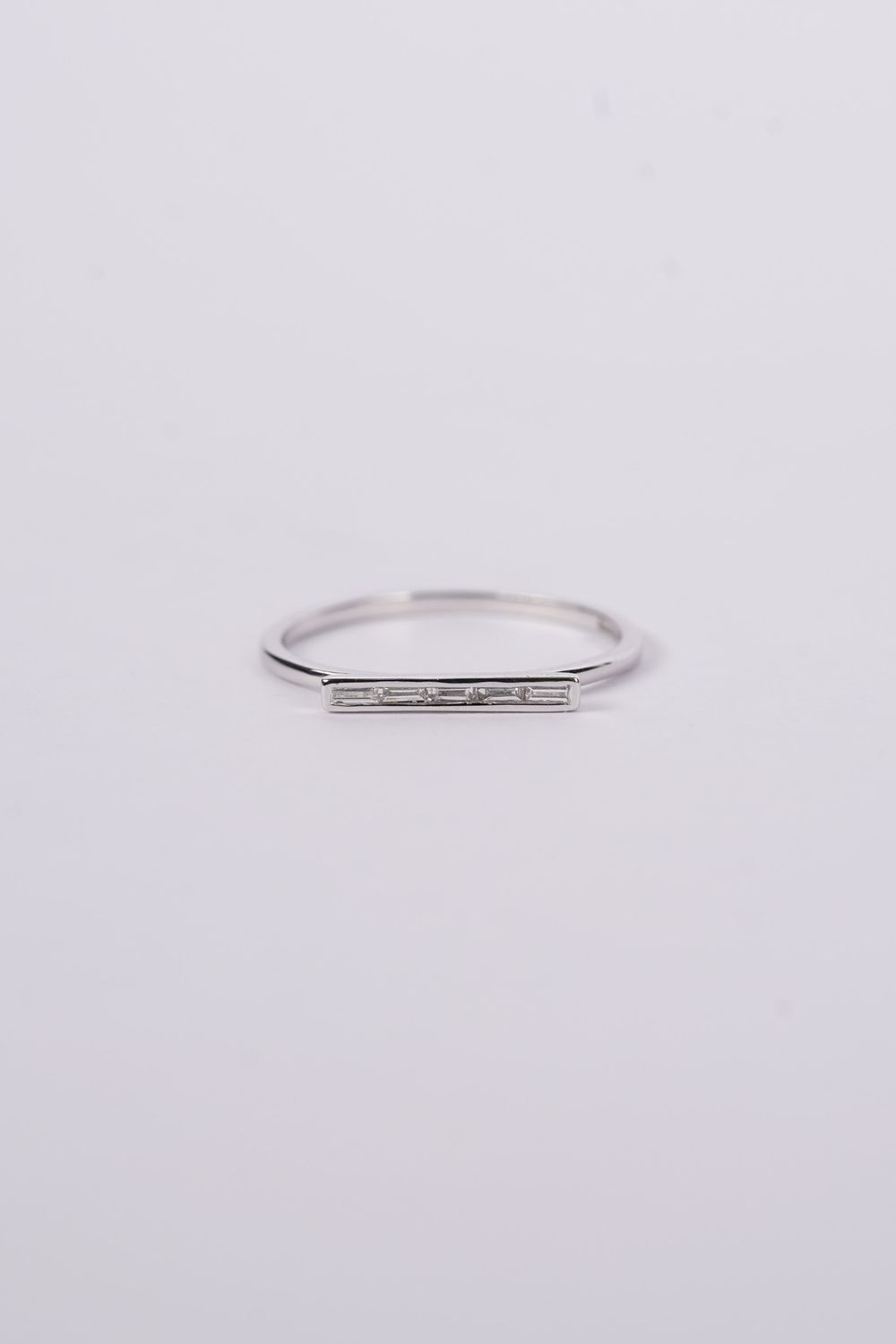 VBD- 14KW 1.11g .08ctw Baguette Diamond Fashion Ring (size 7)
