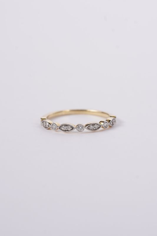 AAN- 14KY 1.7g .20ctw Diamond Stackable Band (size 7)
