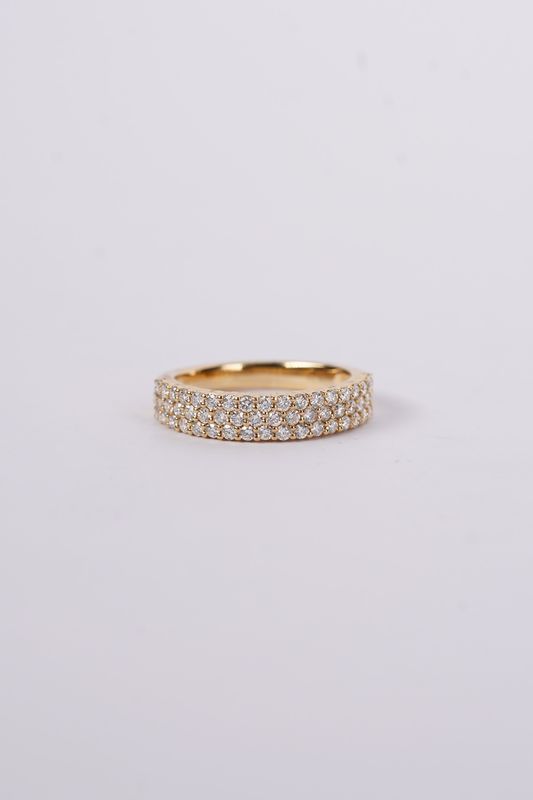 VVBA- 18KY 3.93g .78ctw Diamond Fashion Ring (size 6.5)