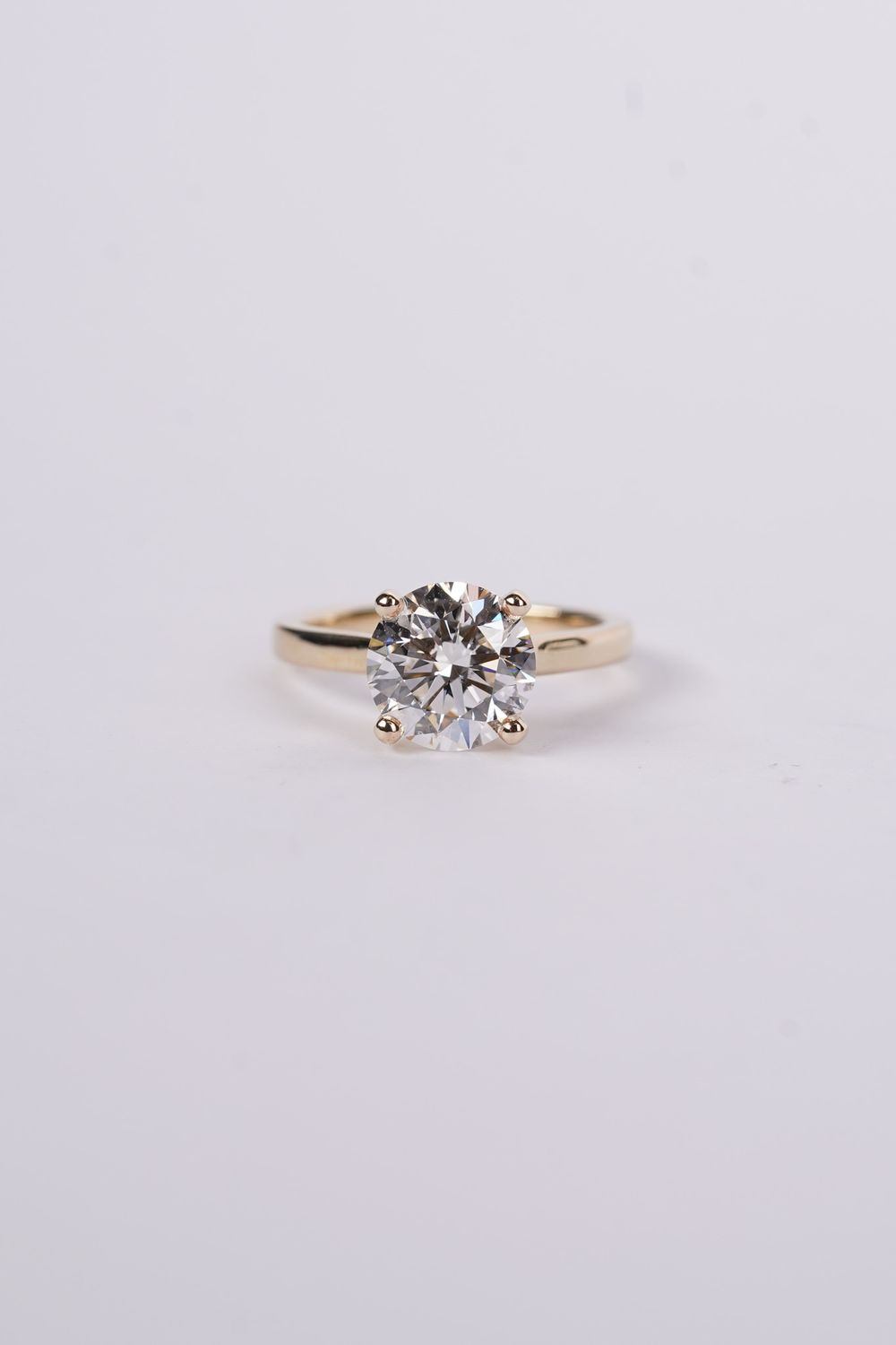 VAET- 14KY 4.00g 3.06ct E/VVS2 IGI Lab Grown Round Diamond Solitaire Engagement Ring (size 7)