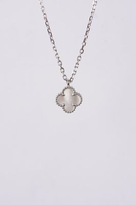 ERRX- 18KW 3.86g Mother Of Pearl Van Cleef Inspired Necklace 20&quot;