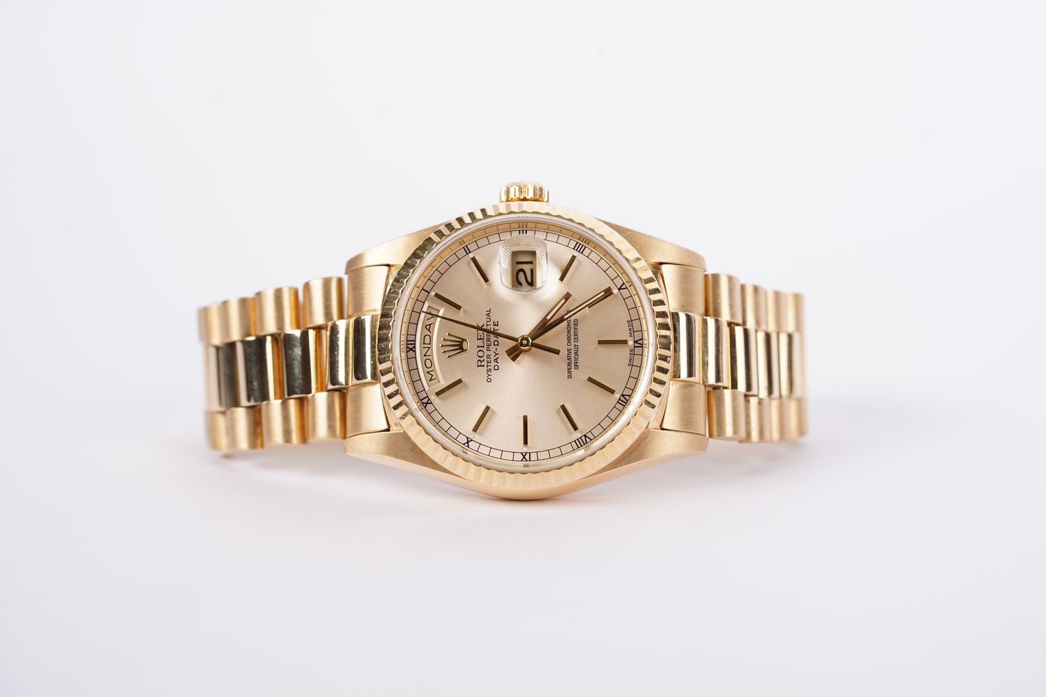 VITET- 36mm Rolex President 18k Yellow Gold