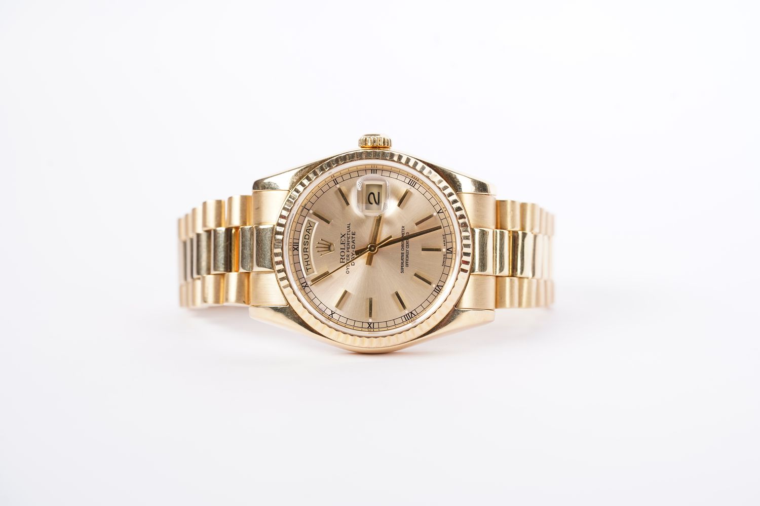 AVTPT- Rolex President 18KY 118238 36mm Watch