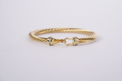 VAET- David Yurman 18.50g 18KY Diamond Bangle Bracelet