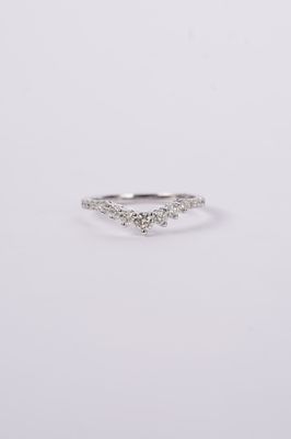 DIEX- 14KW 1.68g .38ctw Diamond Contour Stackable Band (size 7)