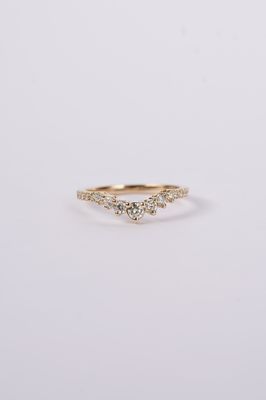 DIEX- 14KY 1.85g .38ctw Diamond Contour Stackable Band (size 7)