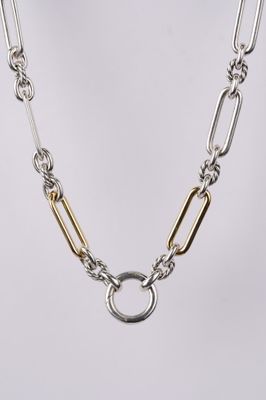 ETTX- David Yurman 39.96g 18KY/Sterling Fashion Necklace 16&quot;