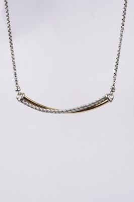 ATT- David Yurman 10.44g 18KY/Sterling Fashion Necklace 16&quot;