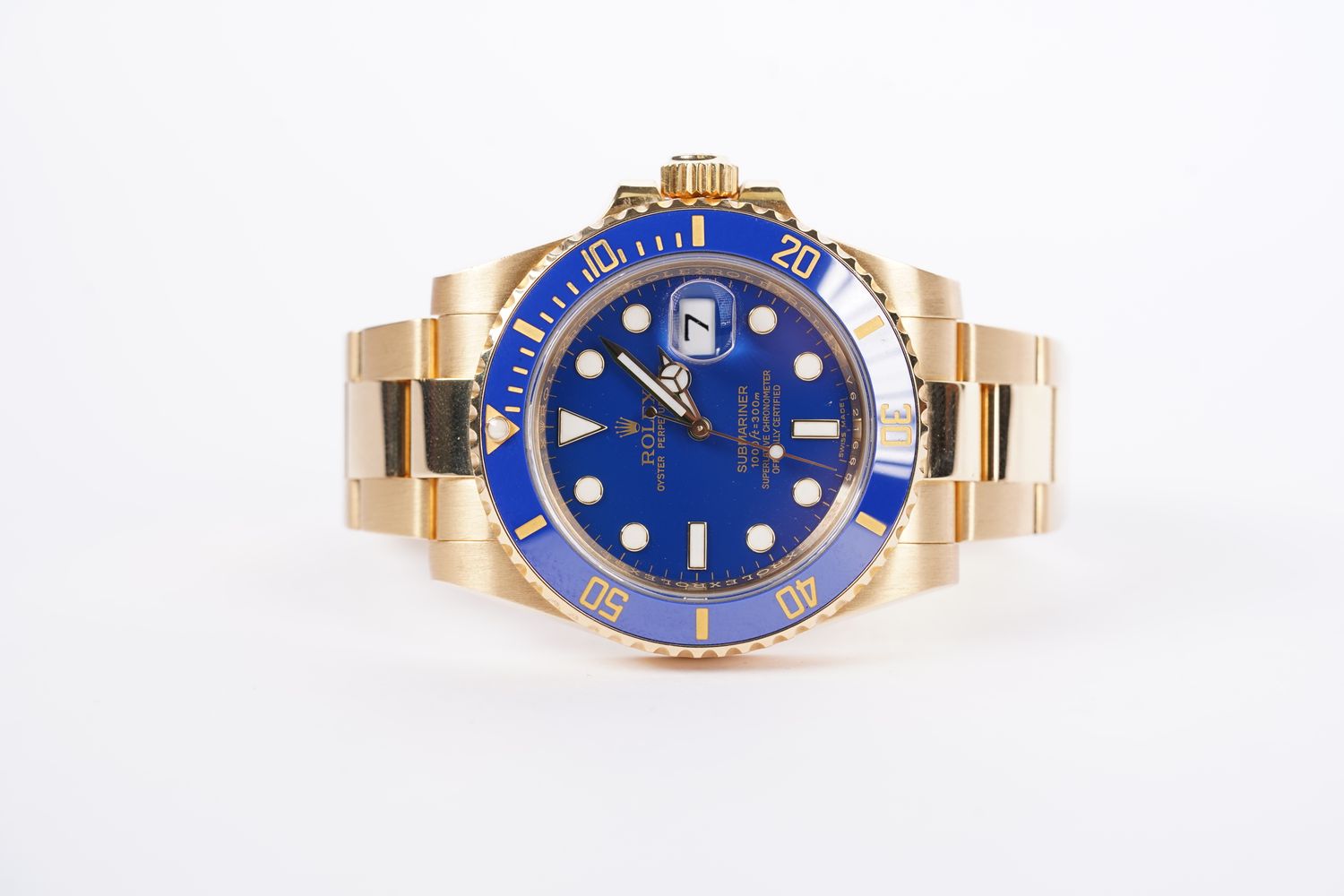 NDTPT- 18KY Rolex Submariner w/Blue Dial 40mm