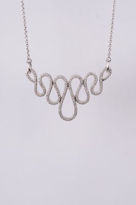 DTTX- 14KW 8.16g .75ctw Diamond Fashion Necklace 18&quot;