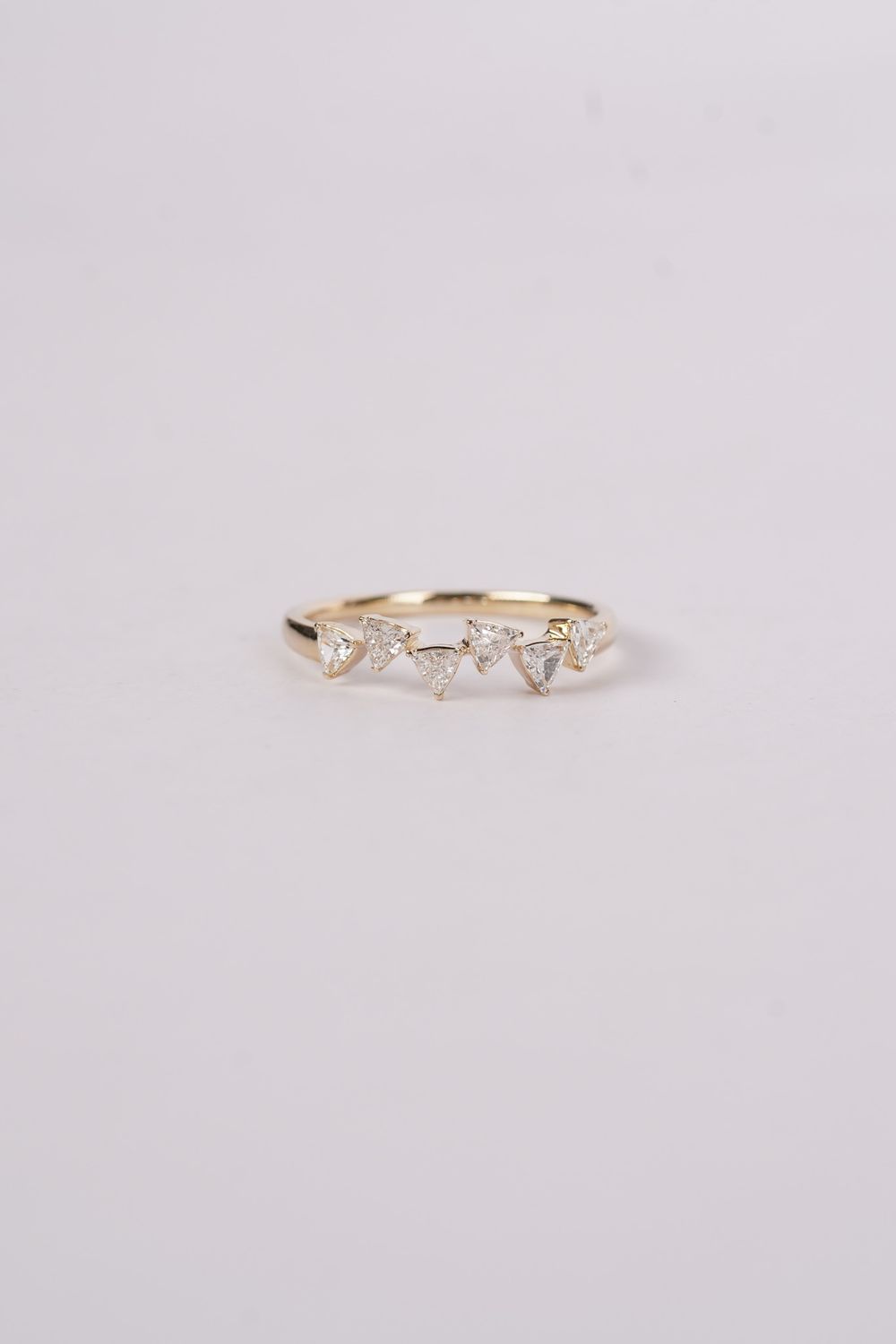 DBEX- 14KY 1.90g .50ctw Trillion Diamond Stackable Band (size 7)